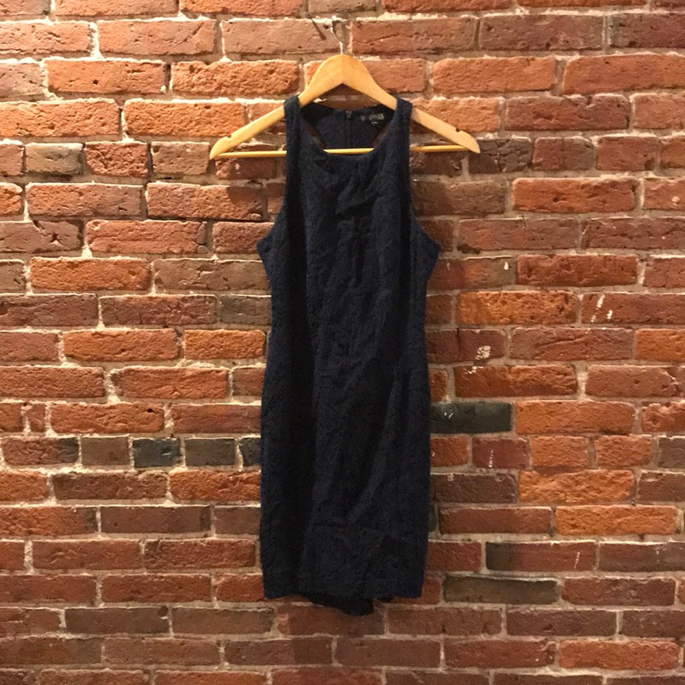 Intermix racerback blue patterned minidress